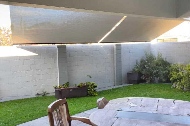 Roof to Fence Blinds in Perth Property Kidd